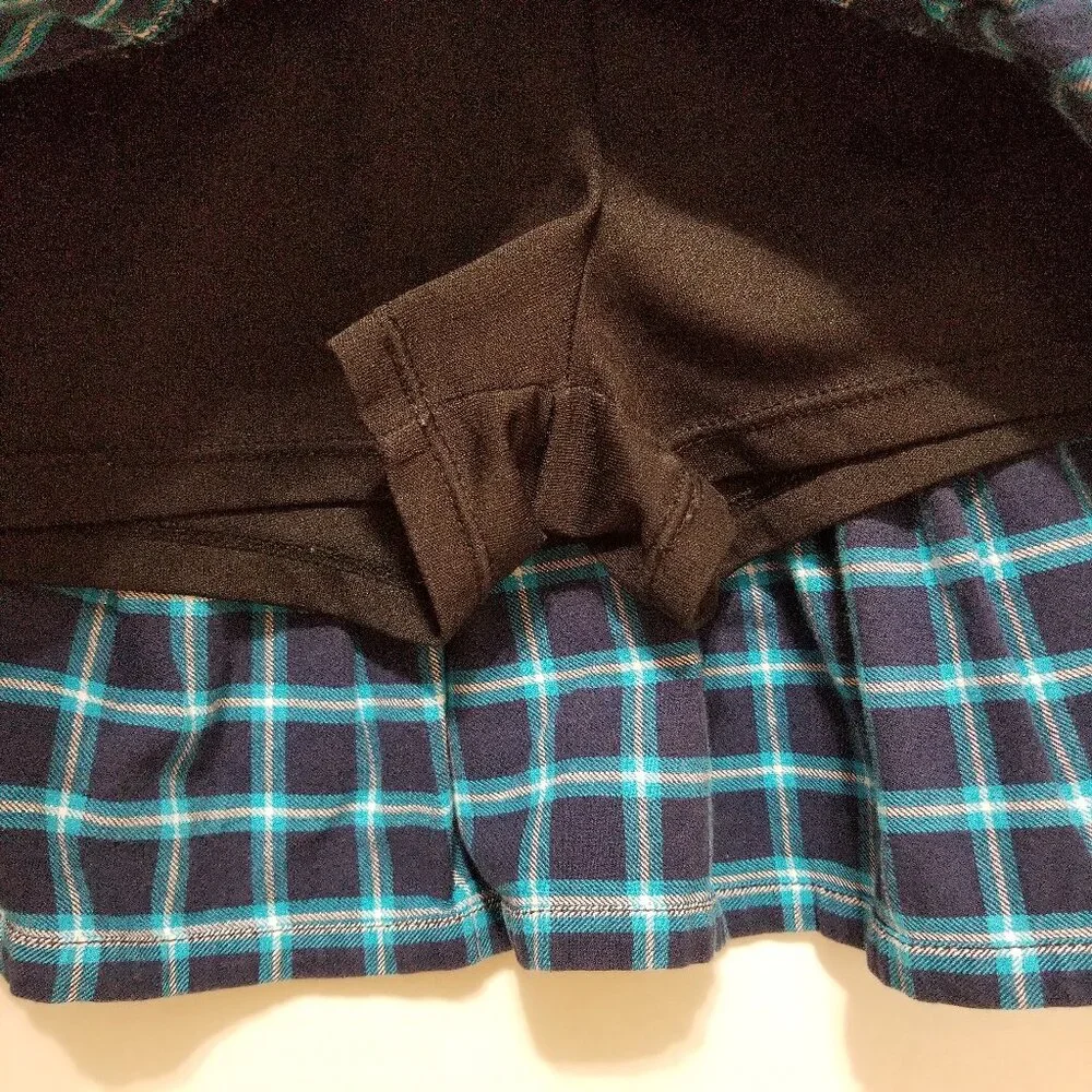 Justice skort 10 plaid metallic schoolgirl mini academia cotton checks